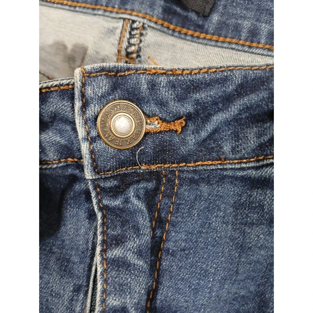 Wax Jean Distressed Denim Mini Skirt | Women's Medium
